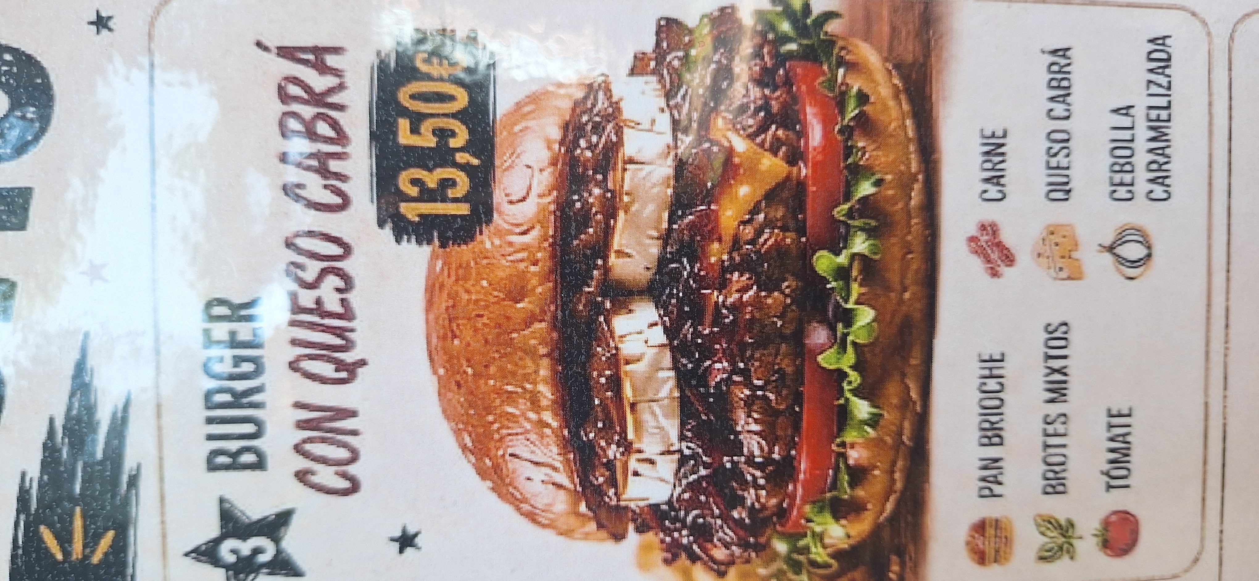 BURGER CON QUESO CABRA